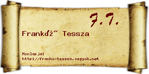 Frankó Tessza névjegykártya
